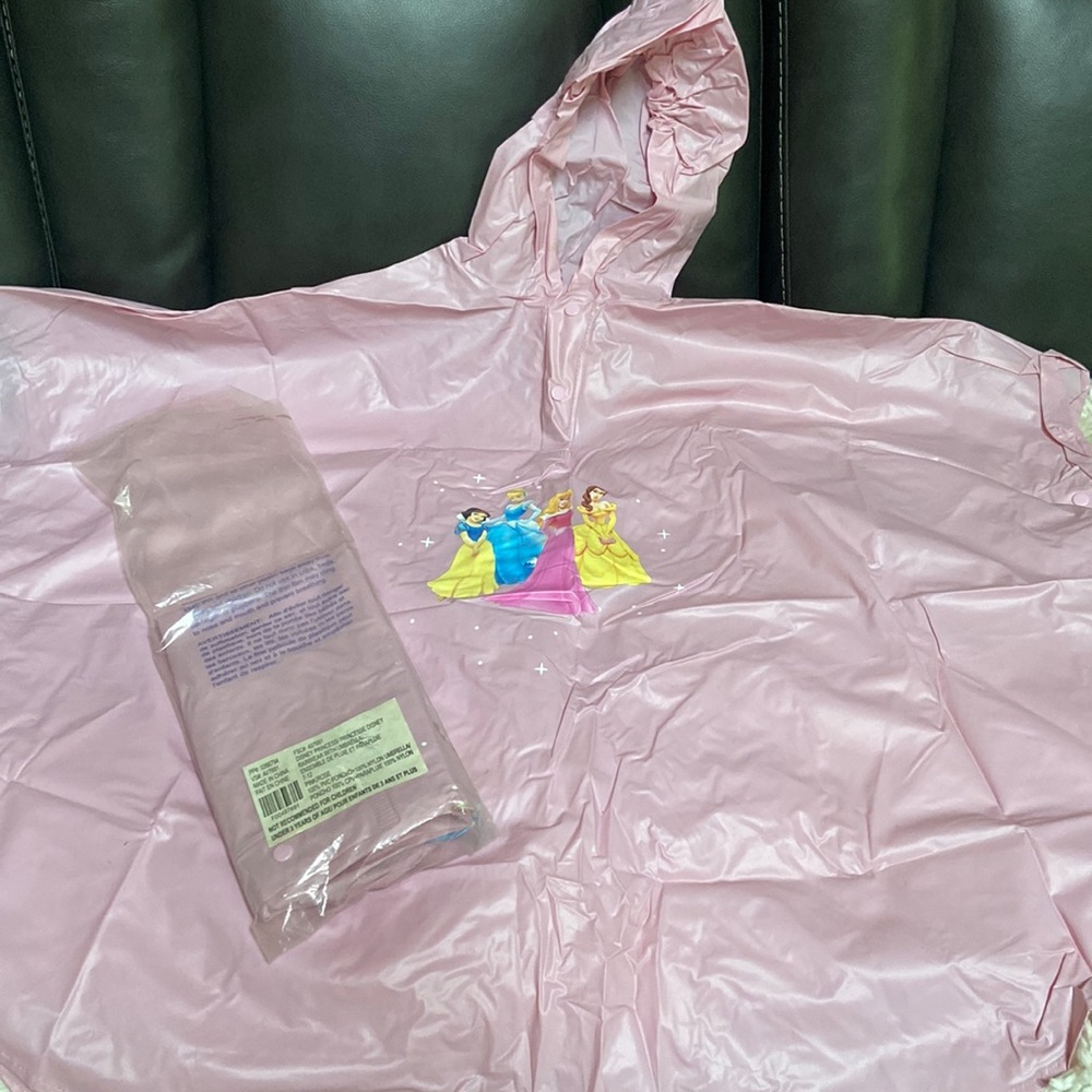 2 Like New Disney Princess Ponchos Size 7-12